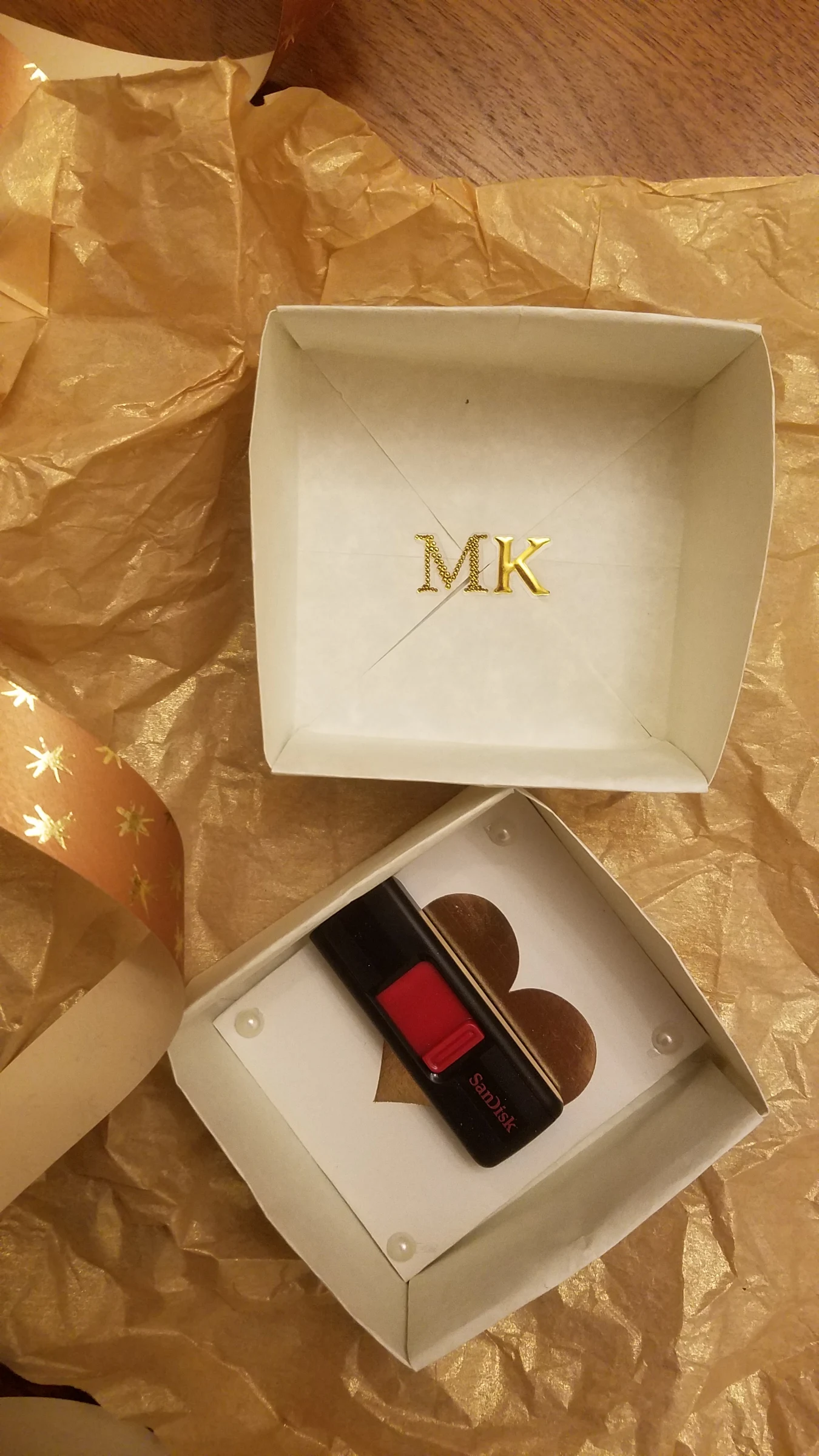 Marla & Kade wedding photos USB box