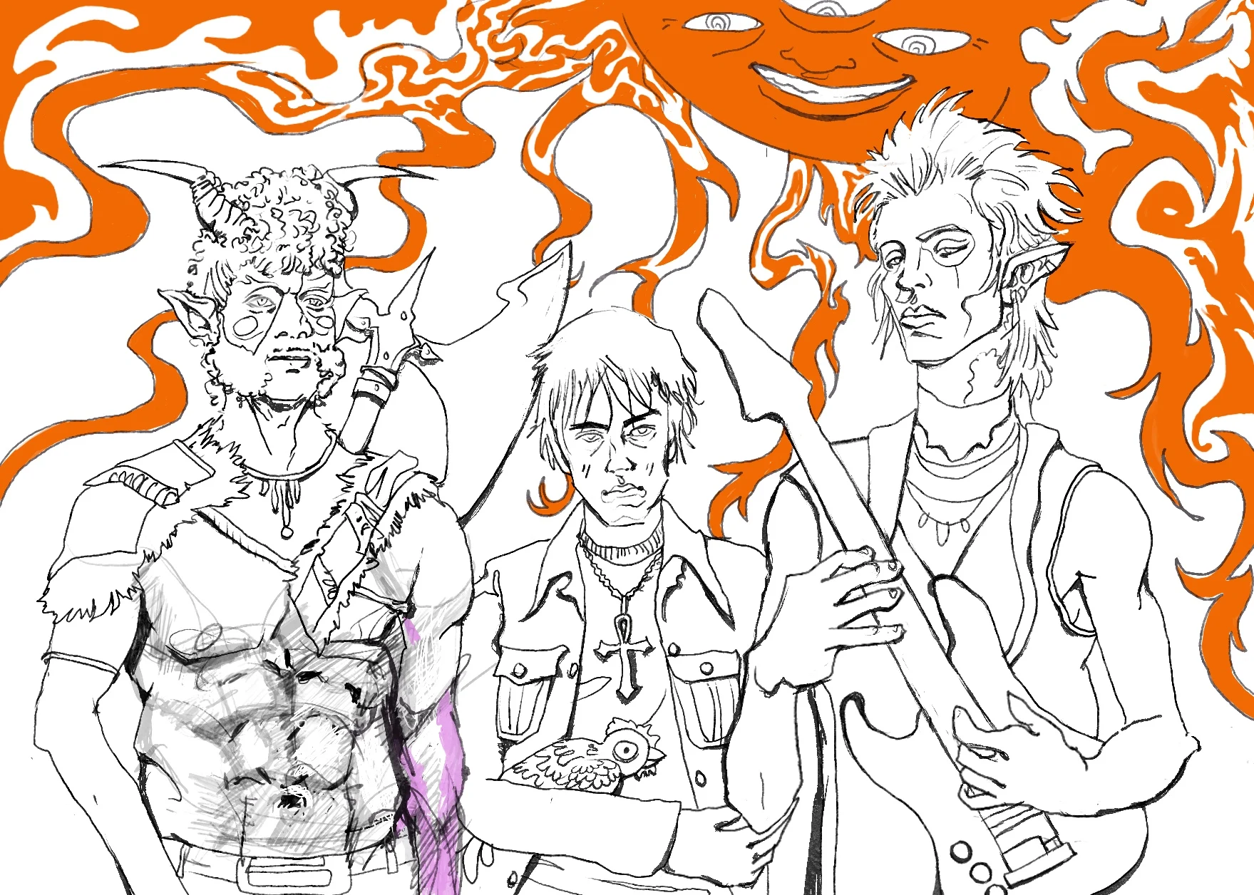 Holiday Card - Kyuujotai Boiz (sketch)