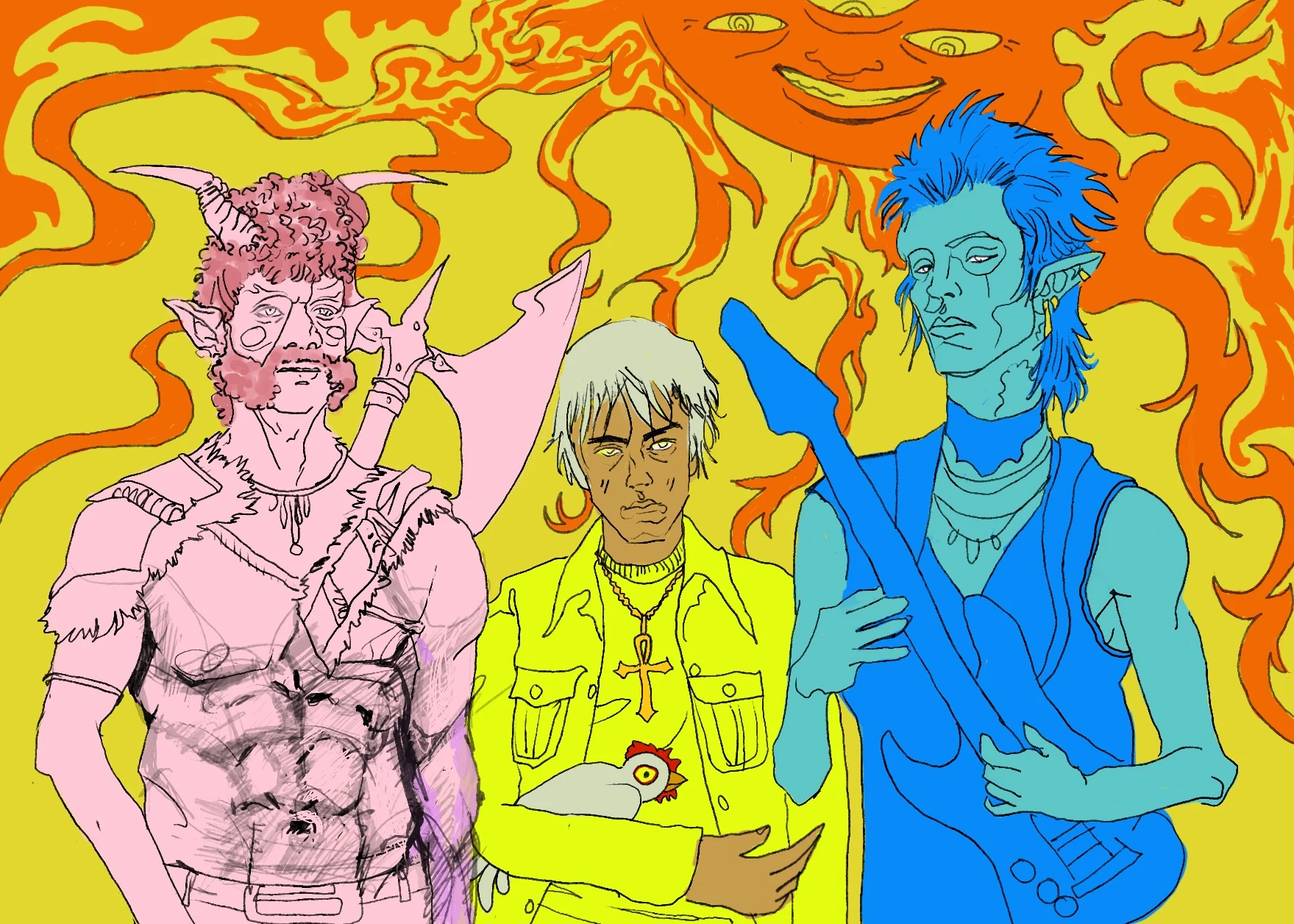 Holiday Card - Kyuujotai Boiz (process)