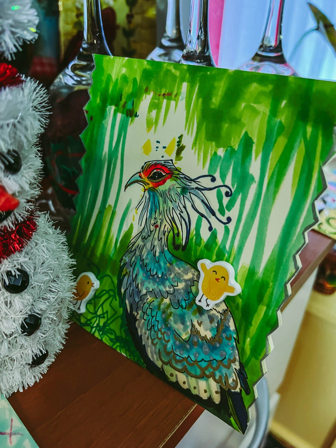 Holiday Card - Secretary Bird