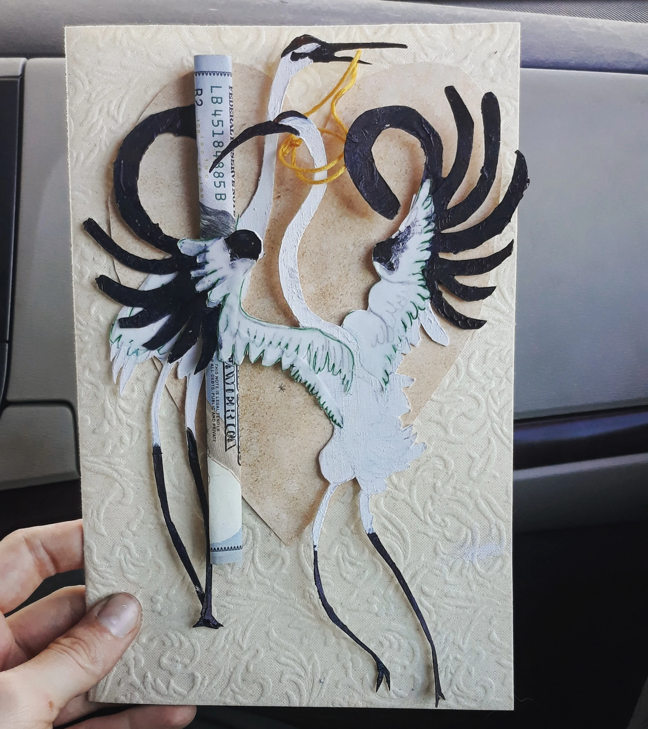 Wedding Card - Cranes