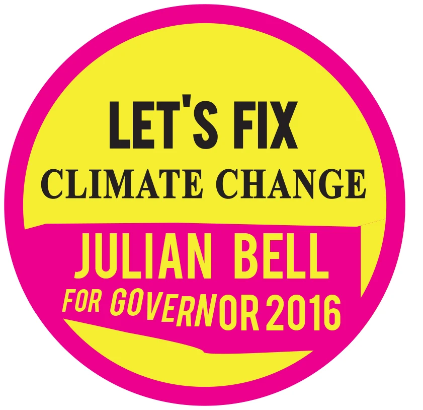 'Let's fix climate change' pin