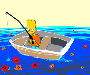 "Bart Simpson Fishing"