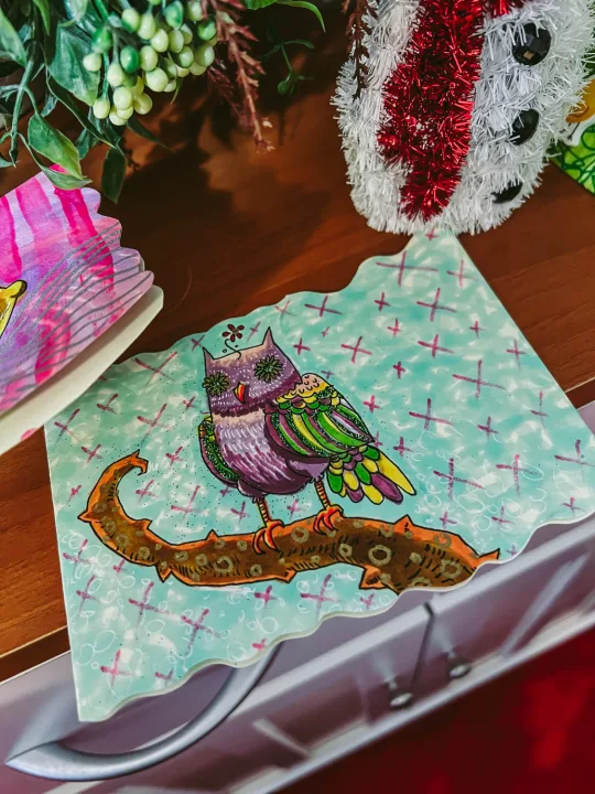 Holiday Card - Violet Owl
