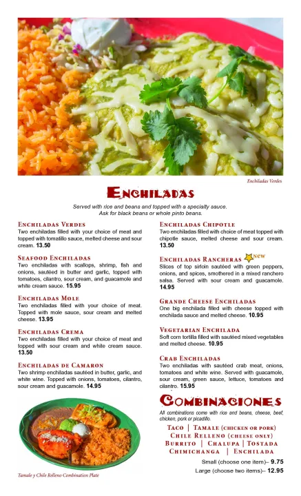 El Paraiso Menu