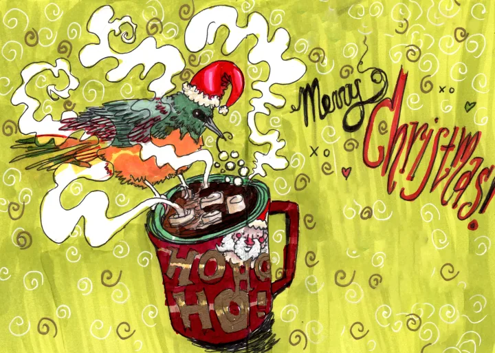 Holiday Card - Coffee Bird